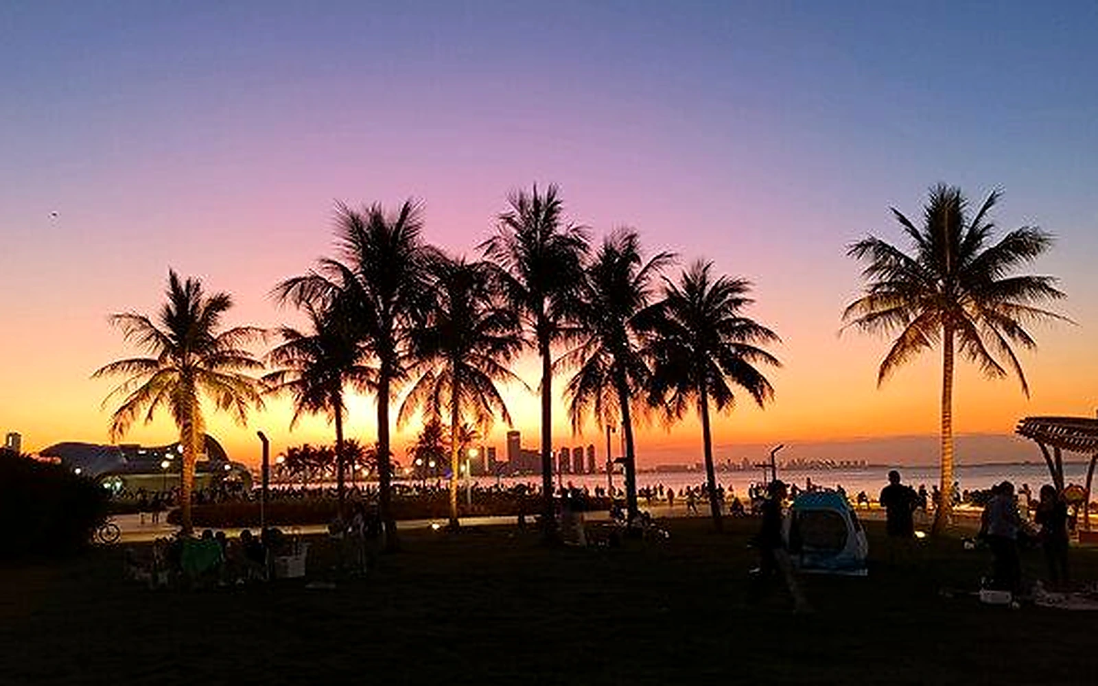 Sunset on the Haikou waterfront