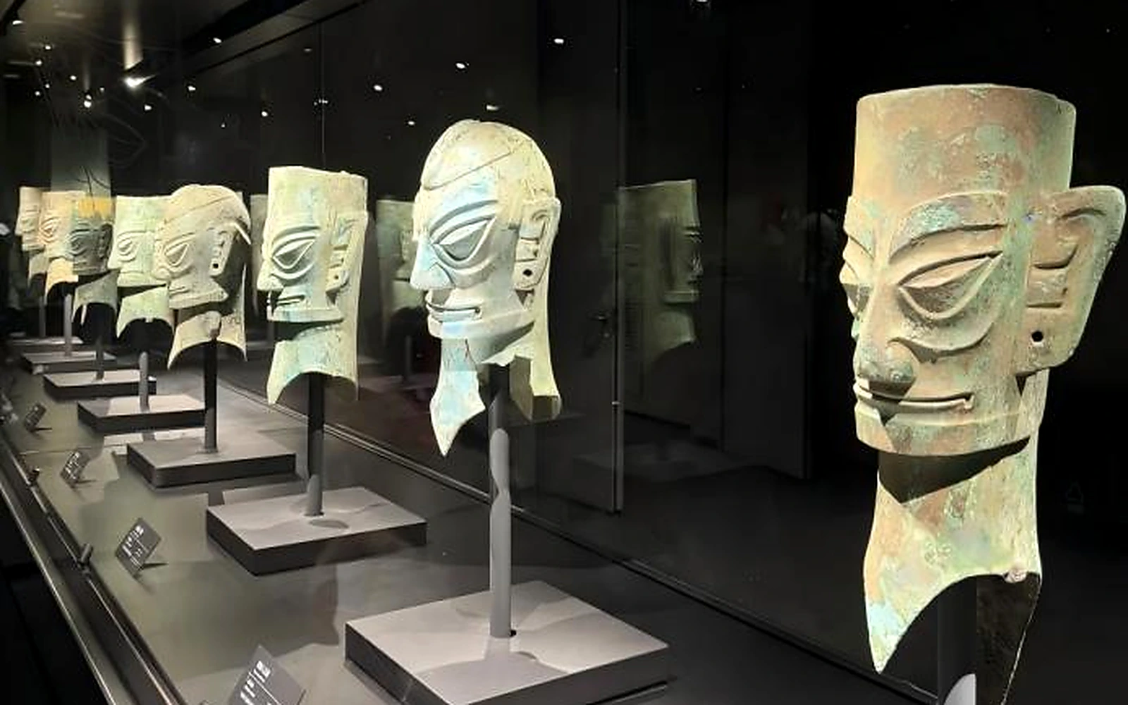 Ancient bronze masks at the Sanxingdui Museum